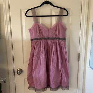 Ann Taylor Loft Purple Sheer Mauve strap Sleeveless Sundress Size 10 NWT cottage